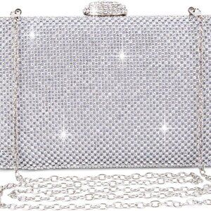 Ladies Sparkly Rhinestones Evening Clutches Women's Crystal Diamante Evening Bag
